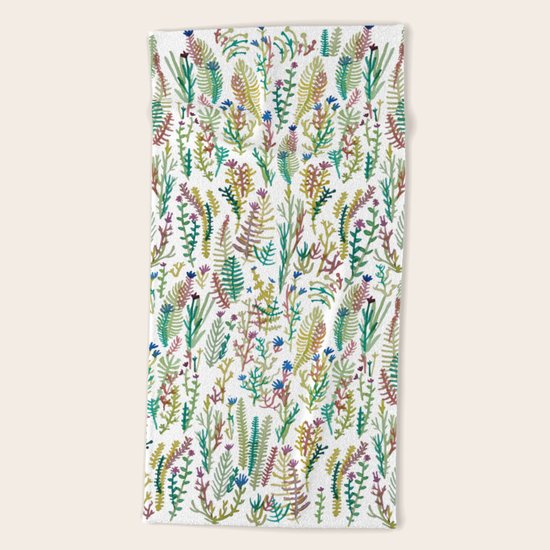 White garden Beach Towel