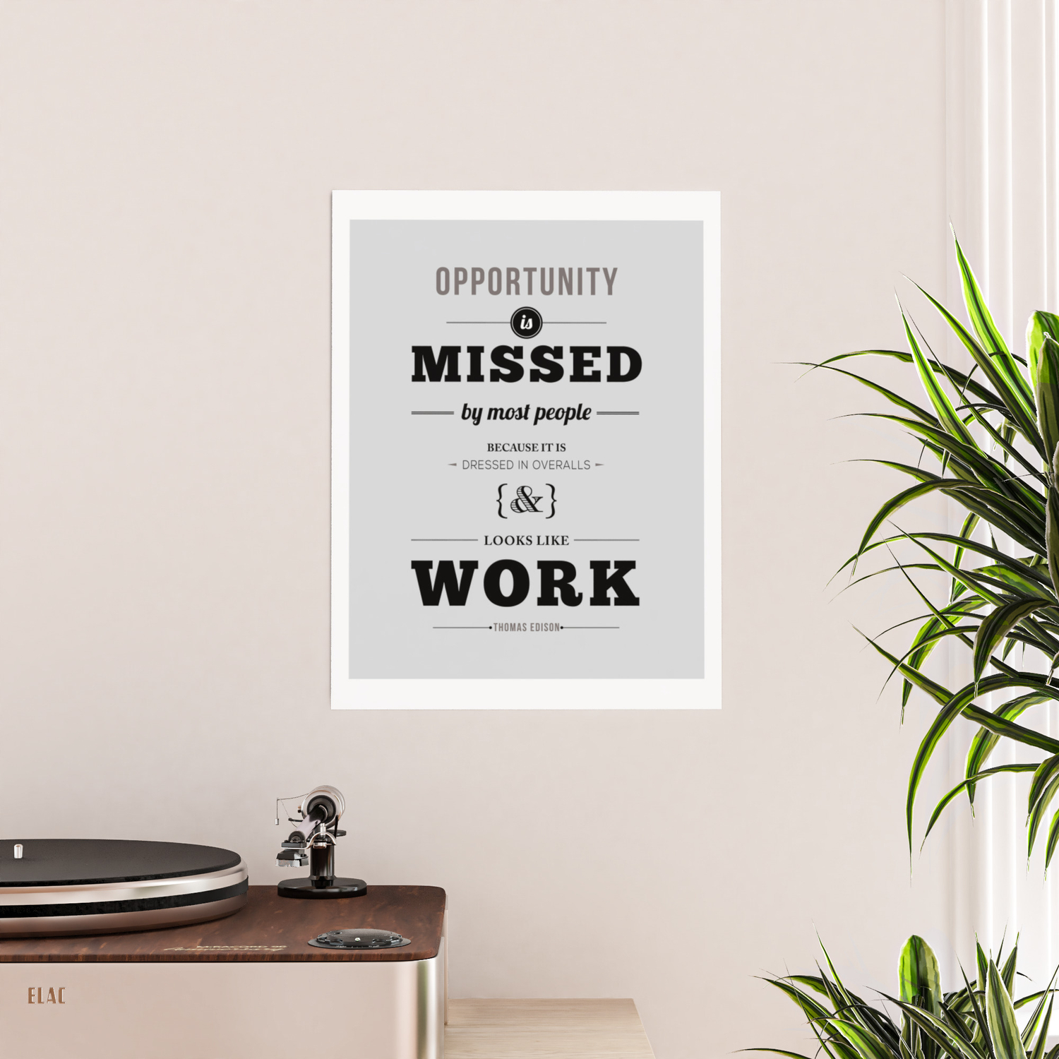 Thomas Edison Quote Opportunity Is Missed By Most People Poster By Pier23 Society6