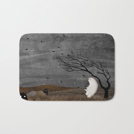 Windy Moor Bath Mat | Landscape, Painting, Plains, Digital, Grass, Weather, Boulder, Moor, Tree, Ghost 