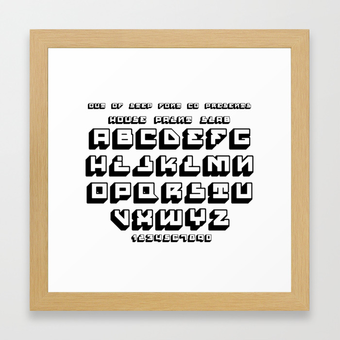 House Paint Slab Framed Art Print By Outofstepfontcompany Society6