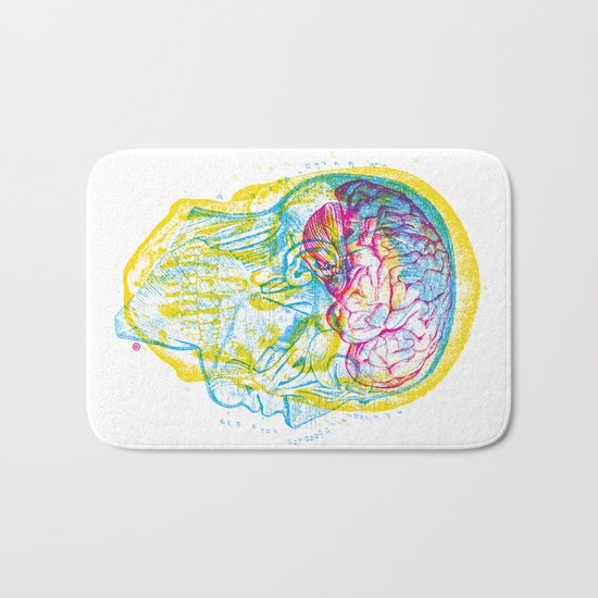 Anatomy Skull Bath Mat