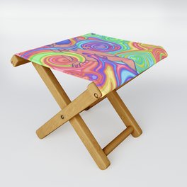 Surreal Swirls Folding Stool