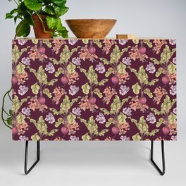 Blooming Beets Brown Credenza