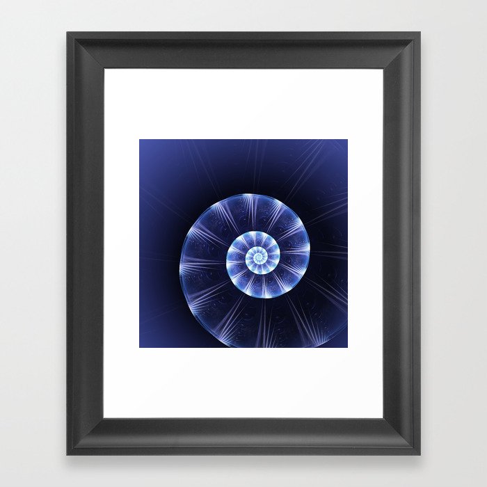 Blue Spiral Framed Art Print