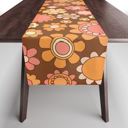 Seventies Wallpaper-Brown Table Runner