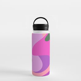 Rainbow Paint Splashes - bold pinks purple green Water Bottle