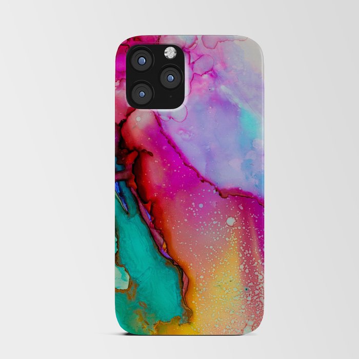 Colorful Watercolor Paint Art Colors Painting Abstract Modern Messy iPhone Card Case