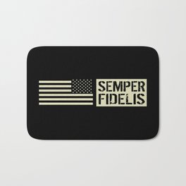 Semper Fidelis Bath Mat | Service, Motto, Usmc, Us, Marines, United, States, Globe, Marine, Flag 