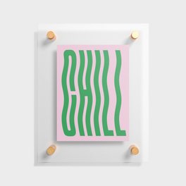 Chill Pink and Green Wavey Floating Acrylic Print