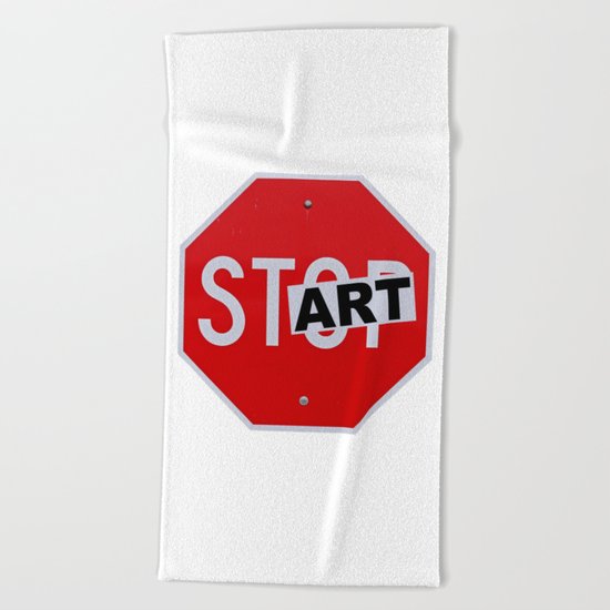 Stop Start Art Beach Towel