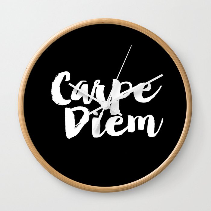 Carpe Diem Black And White Typography Poster Black White Design