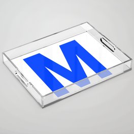 Letter M (Blue & White) Acrylic Tray