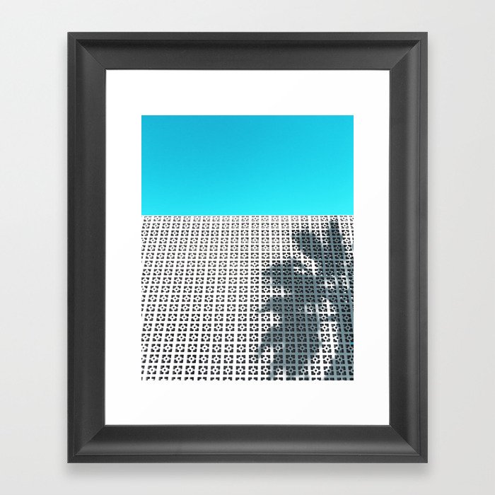 Parker Palm Springs with Palm Tree Shadow Framed Art Print