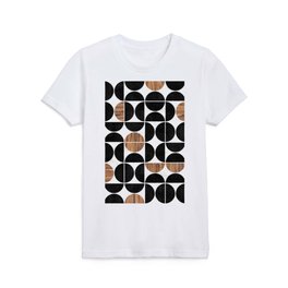 Mid-Century Modern Pattern No.1 - Concrete and Wood Kids T Shirt