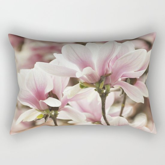 Beautiful Pink Magnolia Rectangular Pillow