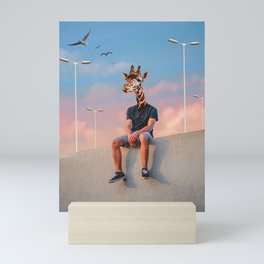 Giraffe Twisted Up Mini Art Print