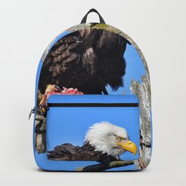 Avian Showdown Backpack | Nature, Eagle, Avian, Raven, Bald Eagle, Ornithology, Wild Birds, Alaska, Wild Animals, Photo 