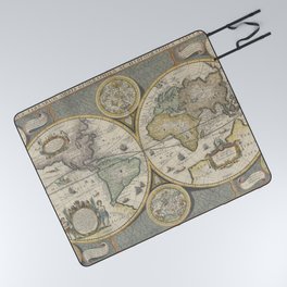4k high definition ancient world map Picnic Blanket