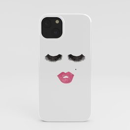 Glam Lips and Lashes Watercolor iPhone Case
