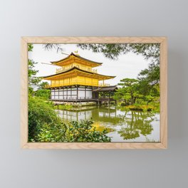 Kinkaku-ji, the golden pavilion, Kyoto Framed Mini Art Print