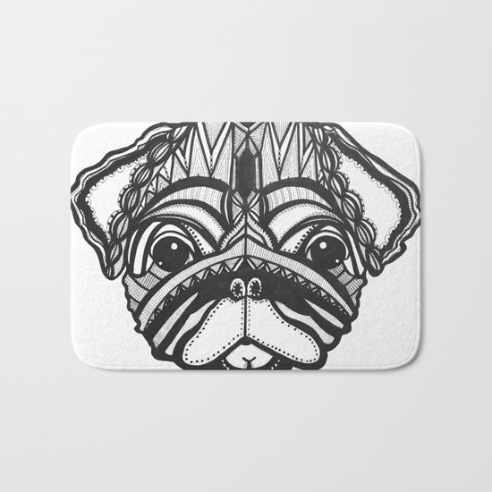 Doug the Pug Bath Mat