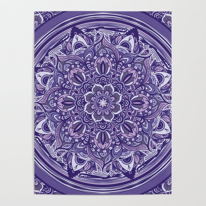 Great Purple Mandala Poster