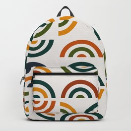 Mid century multicolor retro shapes 4 Backpack