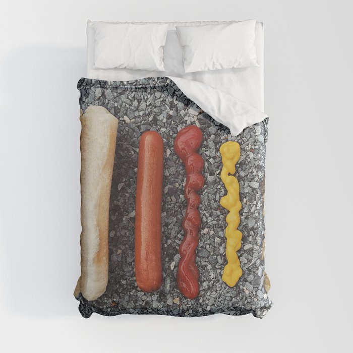 Deconstructed Hot Dog Duvet Cover