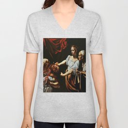 Caravaggio - Judith Beheading Holofernes V Neck T Shirt