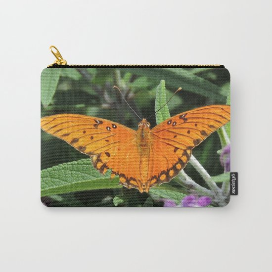 A Gulf Fritillary Shows Wear and Tear Carry-All Pouch