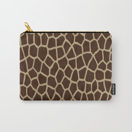 primitive safari animal brown and tan giraffe spots Carry-All Pouch