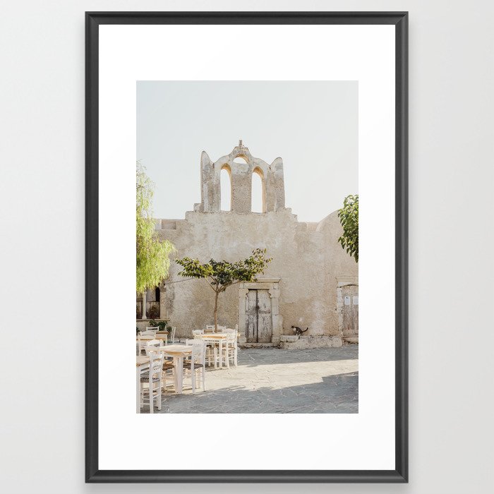 A Church in Chora, Folegandros, Greece Framed Art Print
