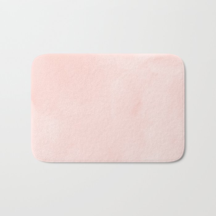 Seashell Pink Watercolor Bath Mat