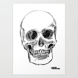 Simple Skull Art Print