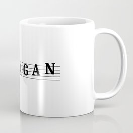 Name Meagan Coffee Mug | Musical, Meagan, Gift, Note, Tag, Black And White, First, Name, Firstname, Music 