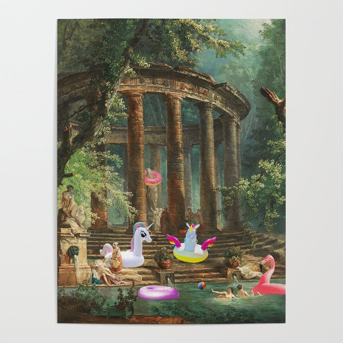 18th Century Pool Party Poster