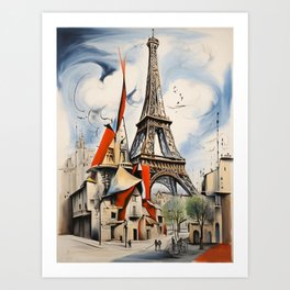 a stroll through Paris -03- Art Print