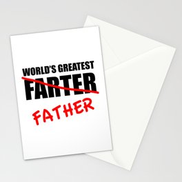 World's Greatest Farter Funny Father's Day Stationery Cards