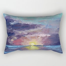 The journeying sunset Rectangular Pillow