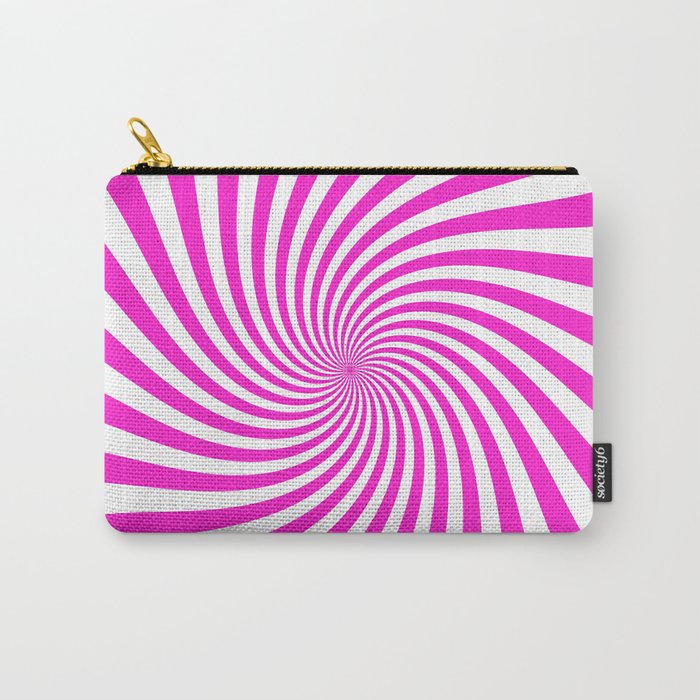Swirl (Hot Magenta/White) Carry-All Pouch