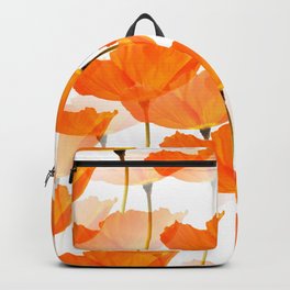 Orange Poppies On A White Background #decor #society6 #buyart Backpack