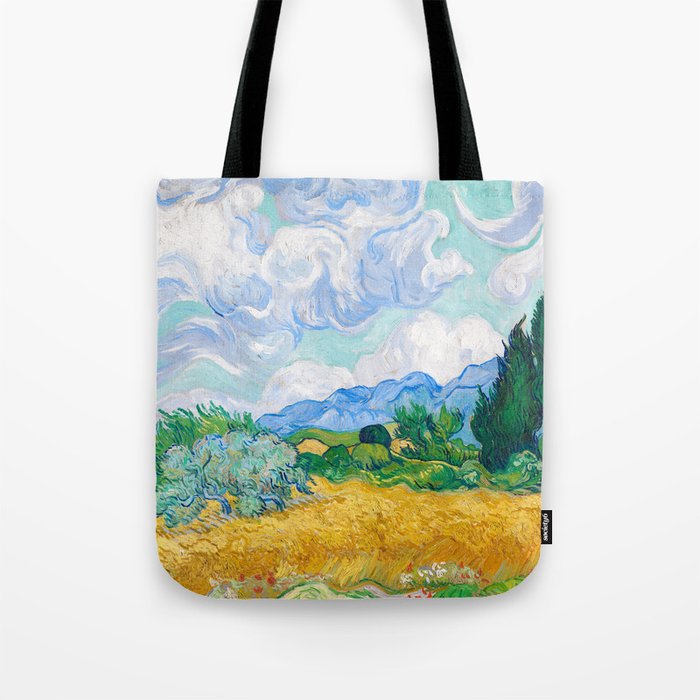 Wheat Field with Cypresses, 1889 by Vincent van Gogh Tote Bag