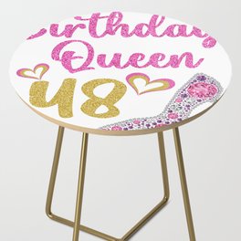 48th birthday queen 48 years forty-eight Side Table