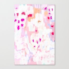 Netta - abstract painting pink pastel bright happy modern home office dorm college decor Canvas Print