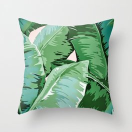 banana leaf throw pillow