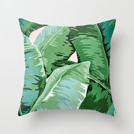 Banana leaf grandeur II Throw Pillow
