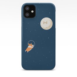 Fly to the moon _ navy blue version iPhone Case
