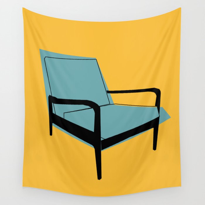 Mid Century Chair Wall Tapestry