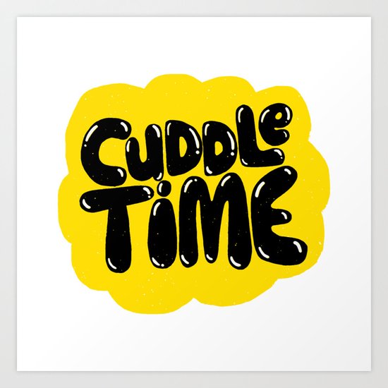 cuddle time Art Print