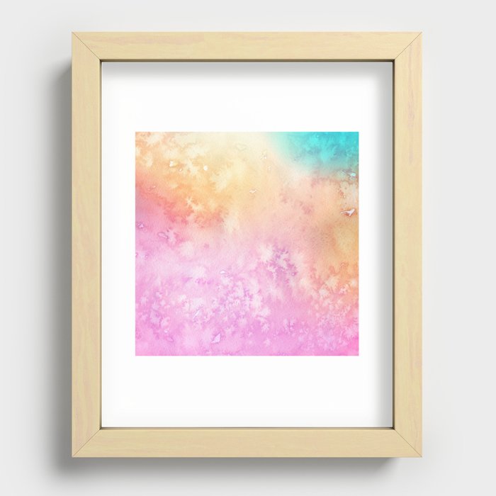 Pink Galaxy Recessed Framed Print